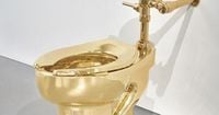A solid gold toilet is up for auction with a $10 million starting price