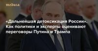 «Это дальнейшая детоксикация России» Как политики и эксперты оценивают переговоры Путина и Трампа — Meduza