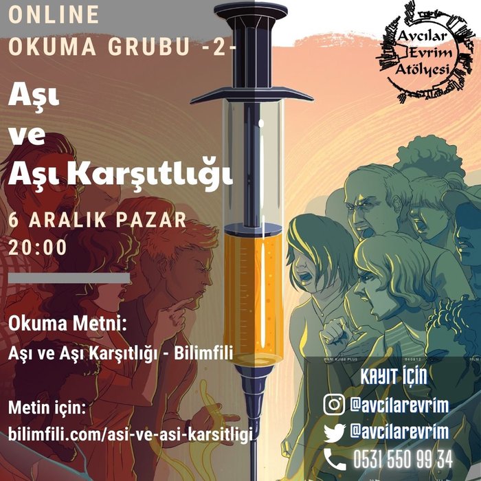 Aşı ve Aşı Karşıtlığı - Okuma Grubu 2. Hafta - Avcılar Evrim Atölyesi