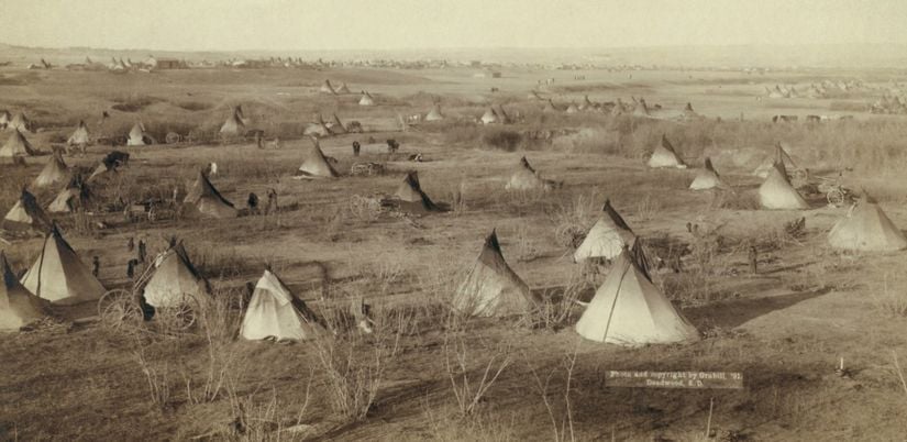 Kızılderililere ait bir rezarvasyon kampı.