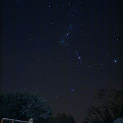 Sideways Orion Over Snowy Ireland