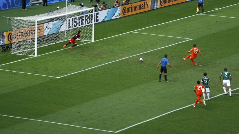 Penaltı kullanan bir futbolcu