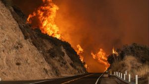 Line Fire Unleashes Dangerous Weather Phenomena And Displaces Thousands