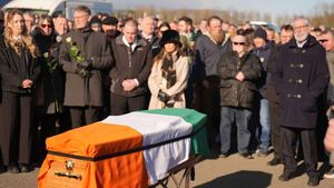 Thousands Pay Tribute To Brendan 'Bik' McFarlane At Funeral