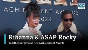 Rihanna And A$AP Rocky Shine At Footwear Awards