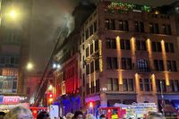 Rooftop fire beside House of Gods and Revolver hotels in Glasgow