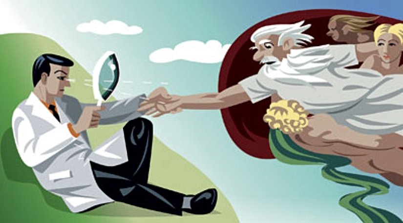 Din ve Bilimin Karikatürleştirilmiş Bir Çizimi