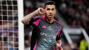 Carlos Tevez Scores Four As World XI Rally At Old Trafford