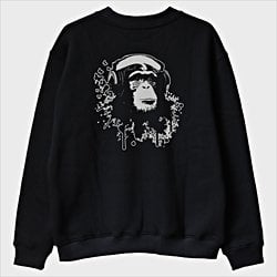 ''Chimp with Headphones'' Sweatshirt