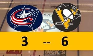 Crosby Leads Penguins To 6-3 Win Over Blue Jackets