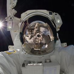 Orbiting Astronaut Self-Portrait