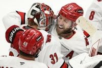 Slavin’s goal lifts Canes over Capitals in overtime in Game 1 of the second round of the playoffs
