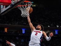 Pistons beat Knicks in Game 2, snap NBA-record postseason losing streak