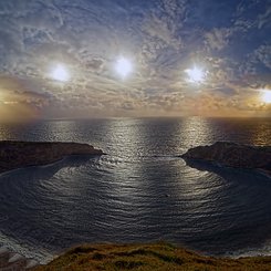  Solstice Sun at Lulworth Cove 