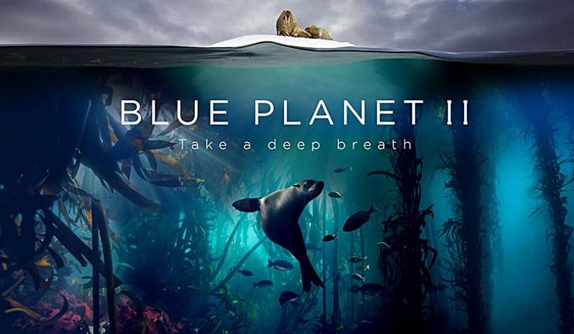 The Blue Planet 2 için hazırlanan bir tanıtım posteri.