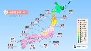 Cherry Blossom Season Approaches In Toda City