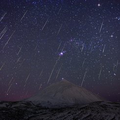  Geminid Meteors over Teide Volcano 