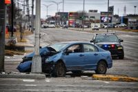Blessé grave à Chicoutimi après une collision avec un poteau