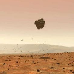 Spirit Rover Bounces Down on Mars