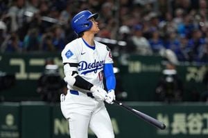 Ohtani Hits Home Run In Dodgers' Opening Series Against Cubs