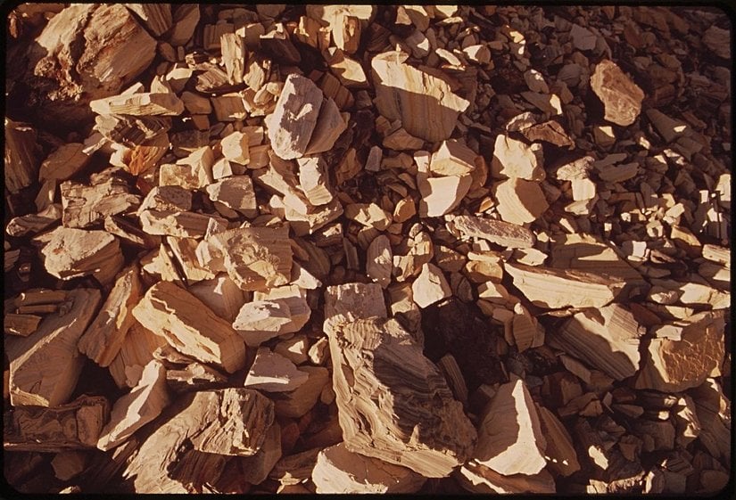 Kerojen içeren tortul kayaçlar.