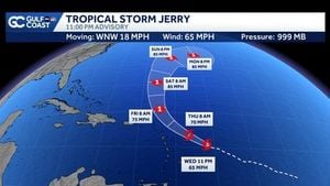 Tropical Storm Jerry And Priscilla Threaten Islands And U.S.