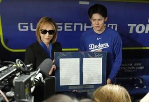 YOSHIKI Performs National Anthems At MLB Tokyo Series