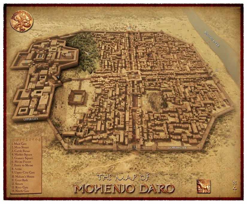 Destanlarda geçen Mohenjo-Daro o döneme ait temsili görseli