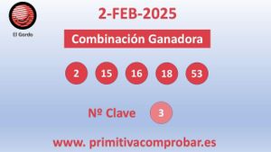 El Gordo De La Primitiva Results For February 2, 2025