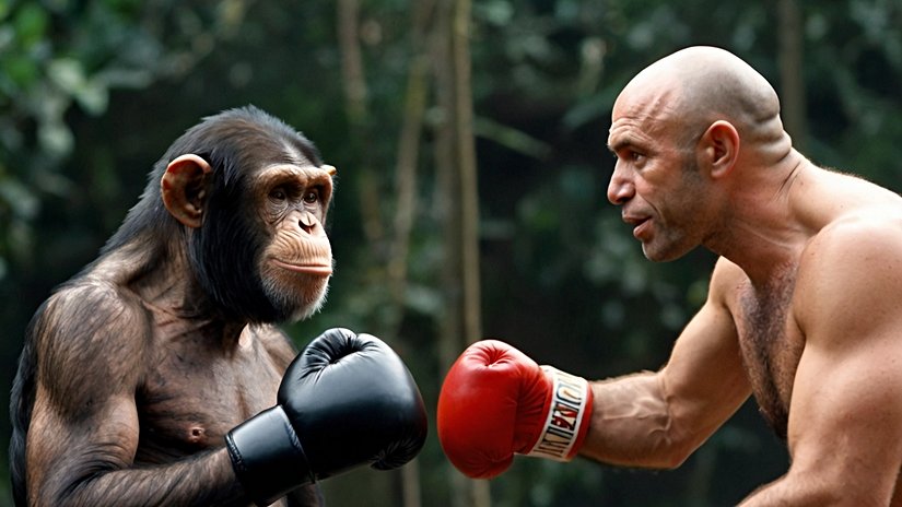 Şempanze Karşısında İnsan Tasviri