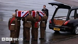 Crowds Mourn British Paratrooper Killed In Ukraine