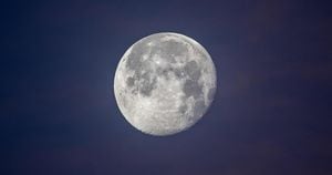 December 2024's Cold Moon Illuminates Night Sky