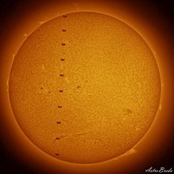 International Space Station Crosses the Sun