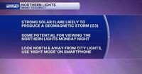 Northern lights could make a return to Cleveland Monday night