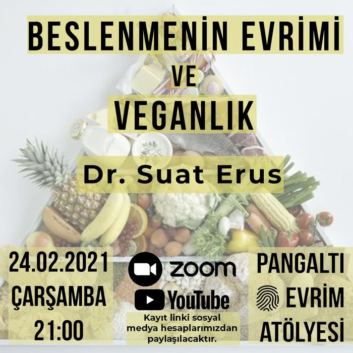 Beslenmenin Evrimi ve Veganlık - Dr. Suat Erus - 23 Şubat 21.00