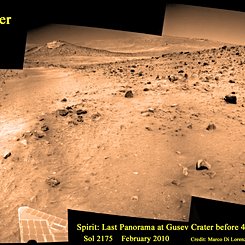 Last Panorama of the Spirit Rover on Mars