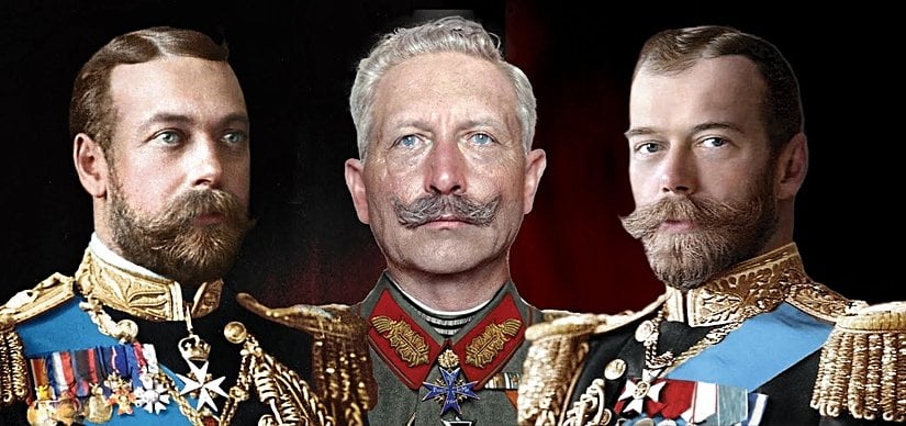 Kral George V, Imparator Wilhelm II, Çar Nicholas II