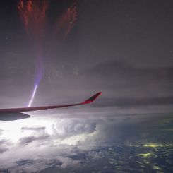  Gigantic Jet Lightning over India 