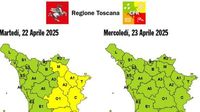 Maltempo in Toscana, allerta meteo gialla sul Mugello per piogge e temporali forti