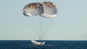 NASA Astronauts Return To Earth Aboard SpaceX Capsule