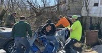 An army of volunteers help a Missouri town clean up and start to recover from tornado