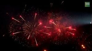 Kazan Celebrates Victory Day With Fireworks And Procession