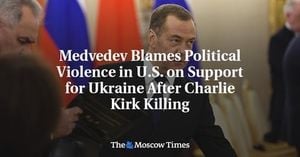 Russian Officials Blame Ukraine Supporters After Charlie Kirk Killing