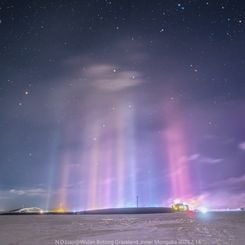  Light Pillars Over Inner Mongolia 