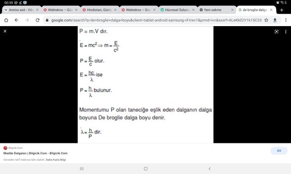 De Broglie  Dalga Boyu