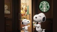 Empleados de Starbucks decoran para la colección de Snoopy