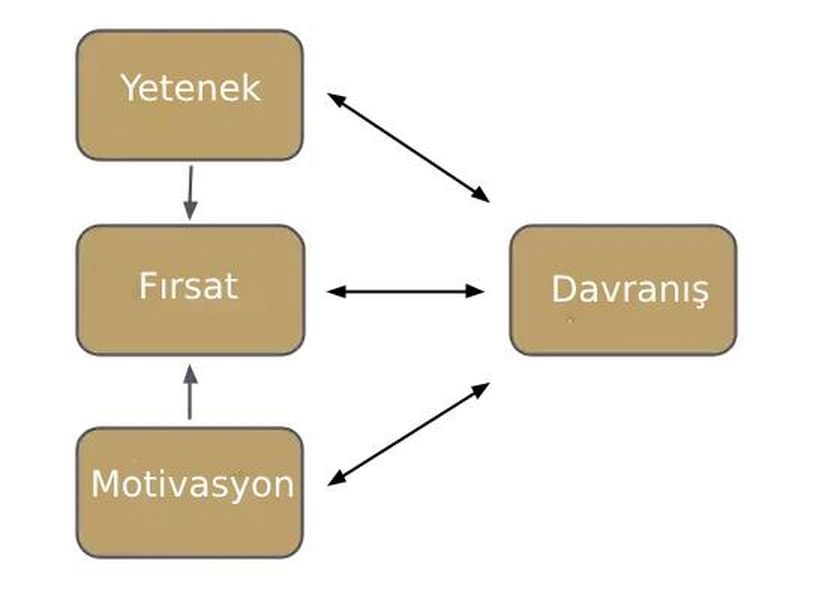 COM-B Modelinin şematize edilmiş hali.