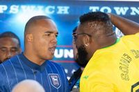 Furious Jarrell Miller tries to slap Fabio Wardley over diss-track claim