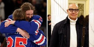 US Women’s Hockey Team Celebrates Gold With Stanley Tucci