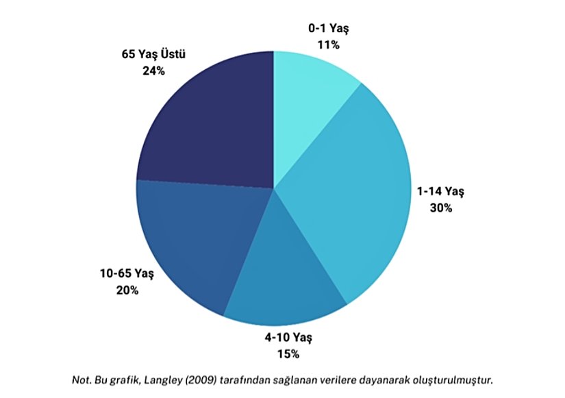Grafik 1: ABD’de Köpek Saldırıları Sebebiyle Hayatını Kaybeden İnsanların Yaş Dağılımları